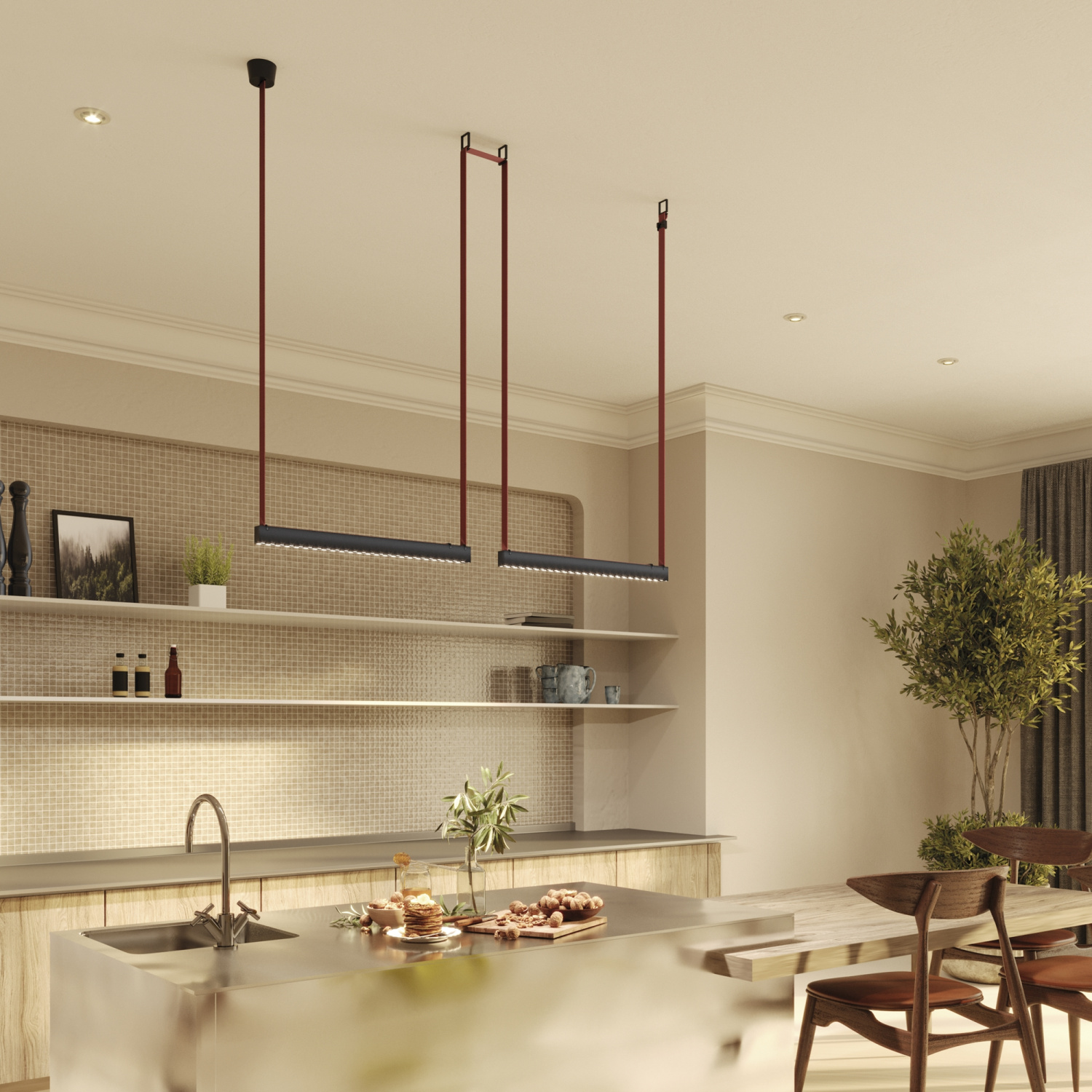 Maytoni Technical Points Подвесной светильник цвет: черный TR128B-24W3K-M-B