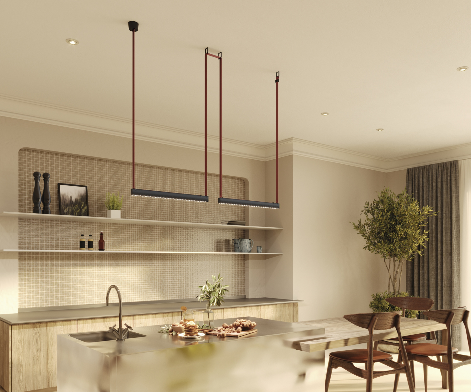 Maytoni Technical Points Подвесной светильник цвет: черный TR128B-24W3K-M-B