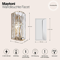 Maytoni Classic Facet Настенный светильник (бра) цвет: золото MOD094WL-01G