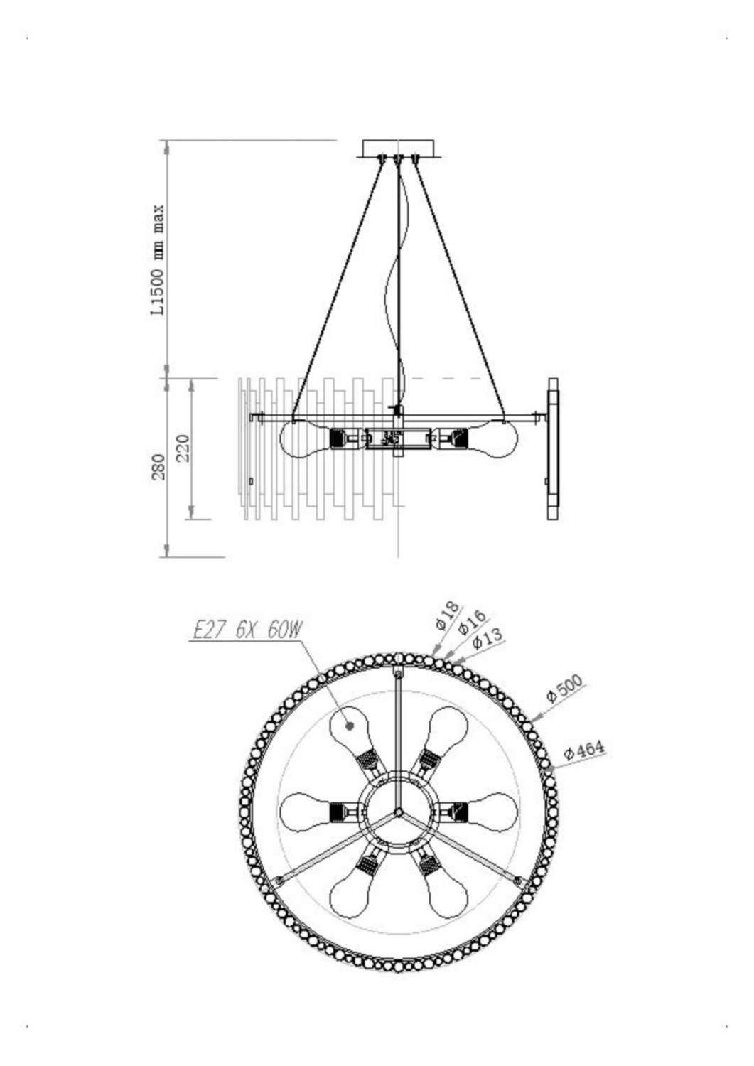 Maytoni Modern Coliseo Подвесной светильник цвет: латунь MOD136PL-06BS