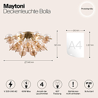 Maytoni Modern Bolla Потолочный светильник цвет: латунь MOD133CL-04BS