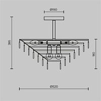 Maytoni Modern Mazzo Потолочный светильник цвет: золото MOD130CL-11G