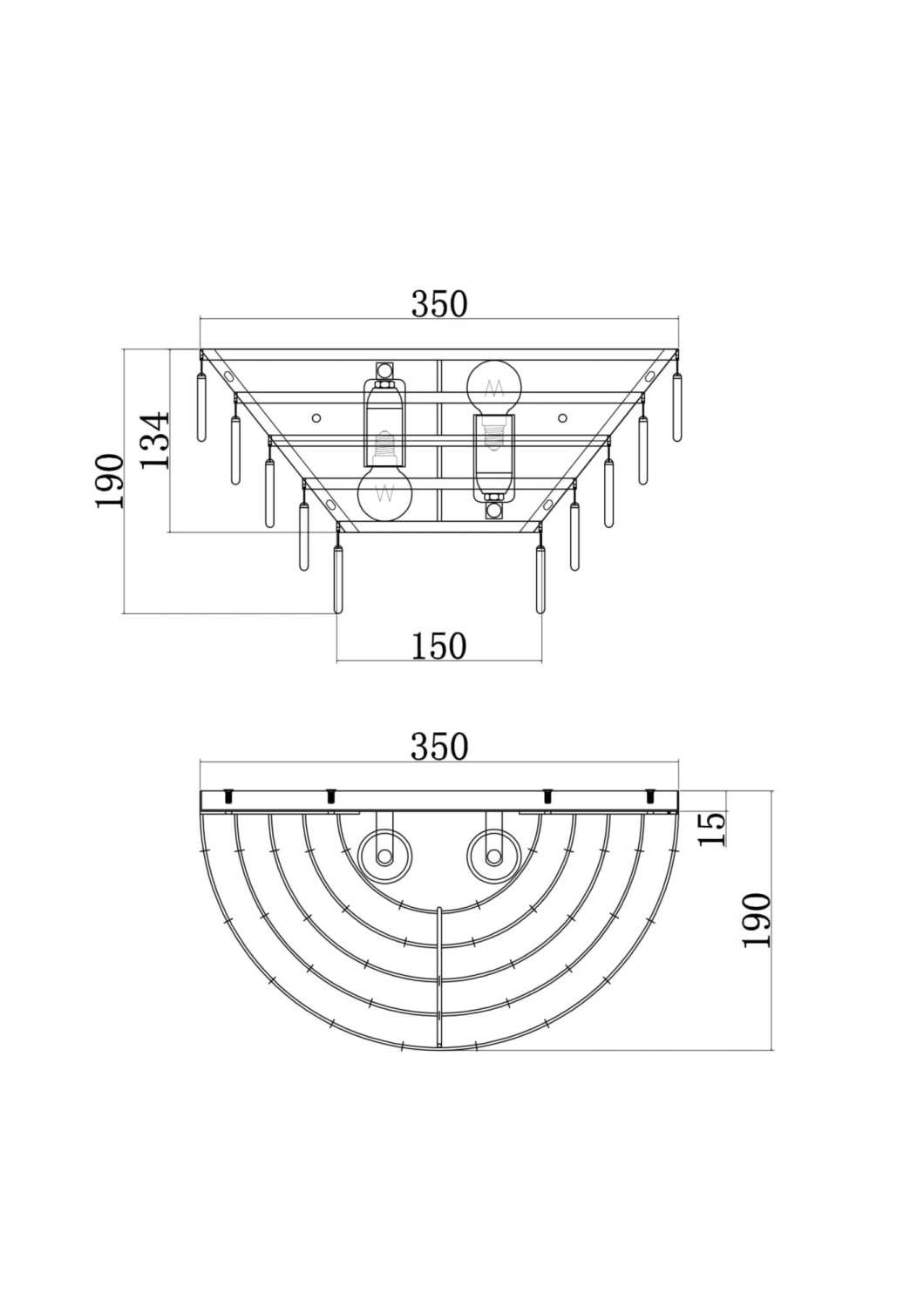 Maytoni Modern Mazzo Настенный светильник (бра) цвет: золото MOD130WL-02G