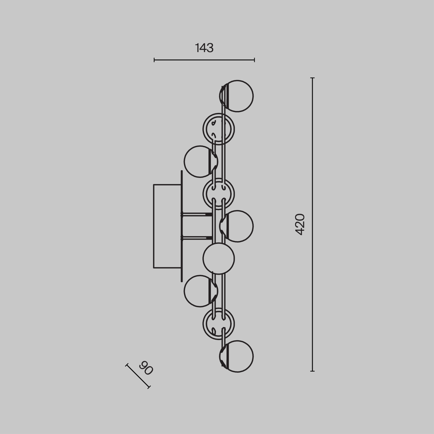Maytoni Modern Tessara Настенный светильник (бра) цвет: золото MOD081WL-L13G3K