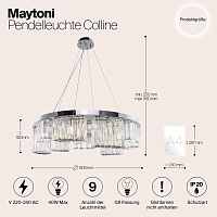 Maytoni Modern Colline Подвесной светильник цвет: хром MOD083PL-09CH