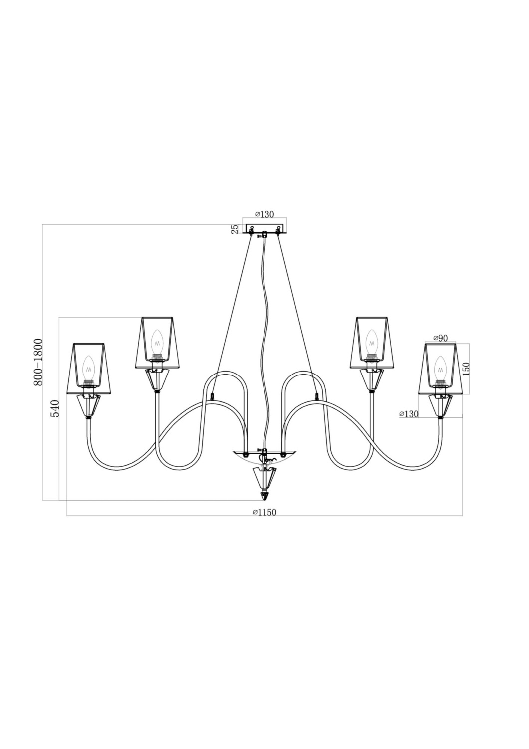 Maytoni Modern Florero Люстра цвет: хром MOD078PL-12CH