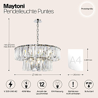 Maytoni Modern Puntes Подвесной светильник цвет: хром MOD043PL-12CH