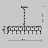 Maytoni Modern Puntes Подвесной светильник цвет: золото MOD043PL-08G
