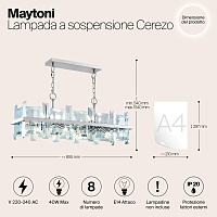 Maytoni Modern Cerezo Подвесной светильник цвет: хром MOD201PL-08N