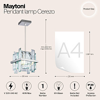 Maytoni Modern Cerezo Подвесной светильник цвет: хром MOD201PL-01N