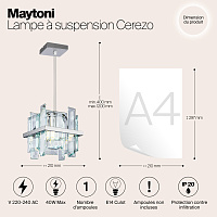 Maytoni Modern Cerezo Подвесной светильник цвет: хром MOD201PL-01N
