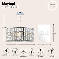 Maytoni Modern Gelid Люстра цвет: хром MOD184-PL-04-CH