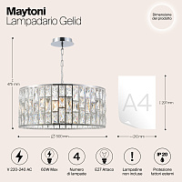Maytoni Modern Gelid Люстра цвет: хром MOD184-PL-04-CH