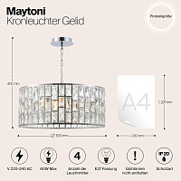 Maytoni Modern Gelid Люстра цвет: хром MOD184-PL-04-CH