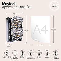 Maytoni Modern Coil Настенный светильник (бра) цвет: хром MOD124WL-L6CH3K