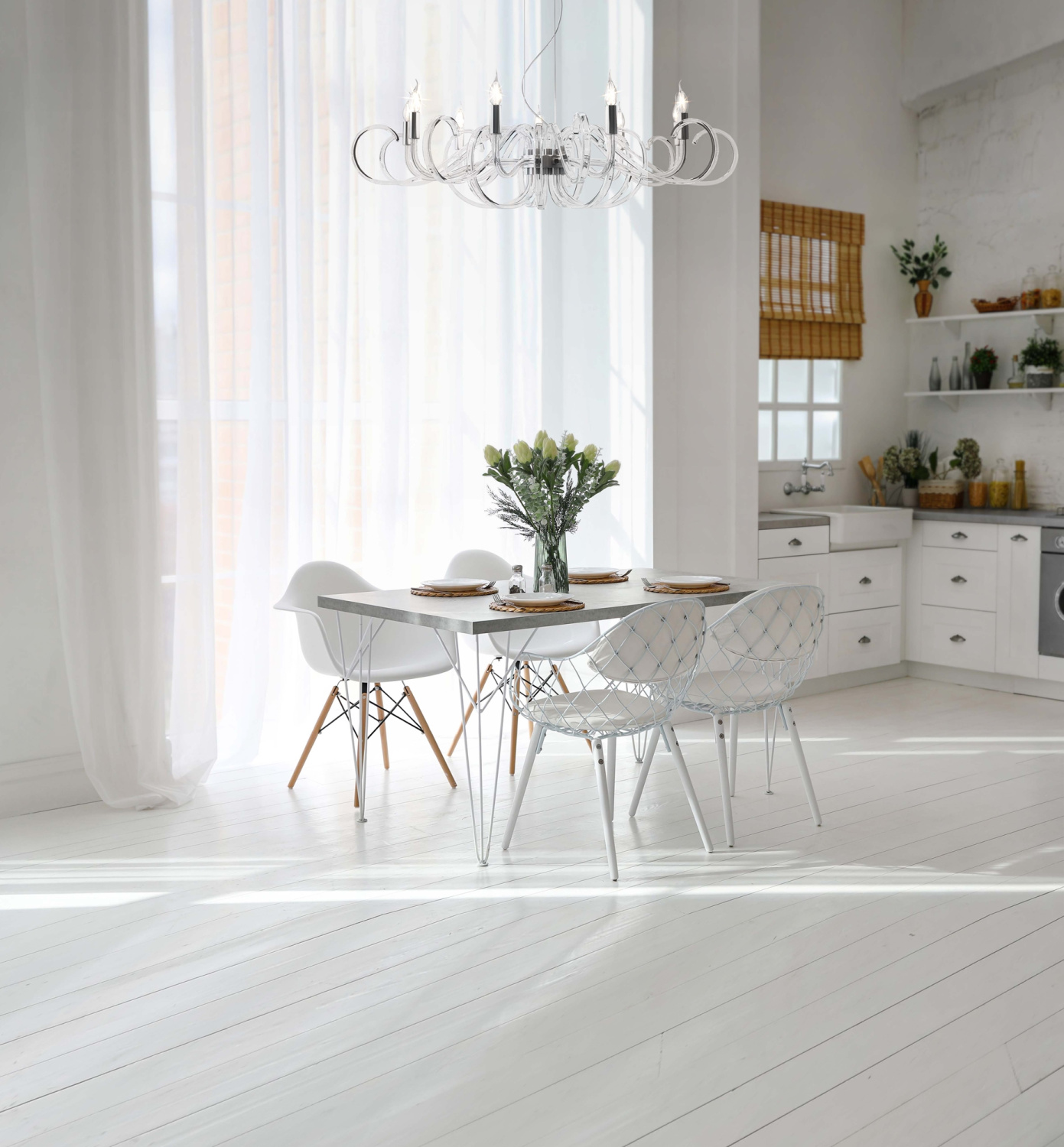 Maytoni Modern Atlanta Люстра цвет: прозрачный MOD051PL-09TR