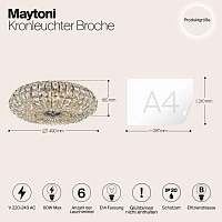 Maytoni Modern Broche Люстра цвет: никель DIA902-06-N