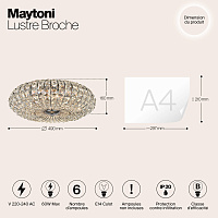 Maytoni Modern Broche Люстра цвет: никель DIA902-06-N