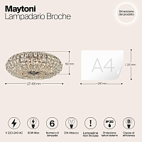 Maytoni Modern Broche Люстра цвет: никель DIA902-06-N