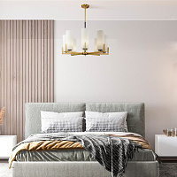 Maytoni Modern Fortano Люстра цвет: черный и латунь MOD089PL-08BS