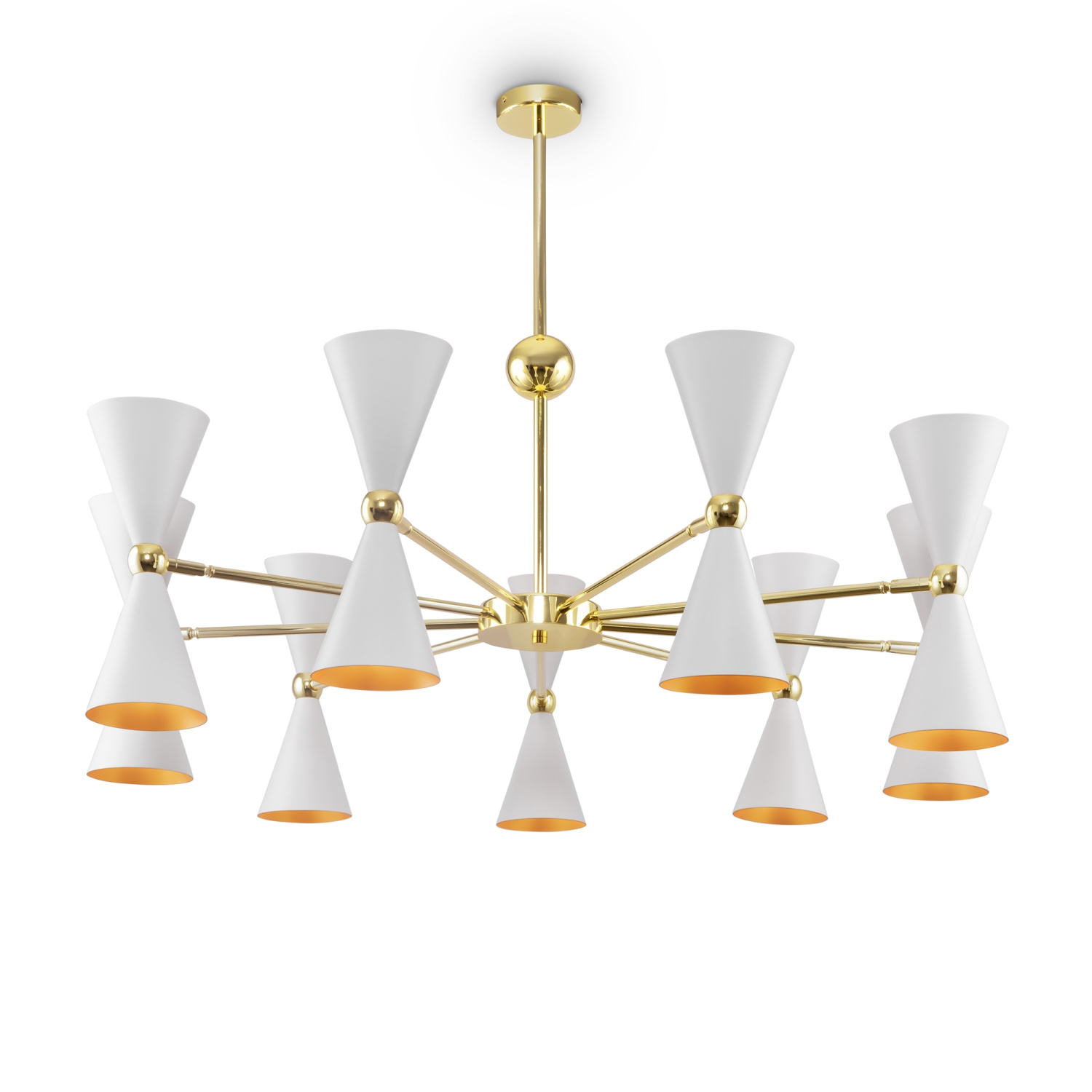 Maytoni Modern Vesper Подвесной светильник цвет: белый и золото MOD108PL-18WG