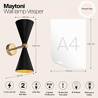 Maytoni Modern Vesper Настенный светильник (бра) цвет: золото MOD108WL-02GB