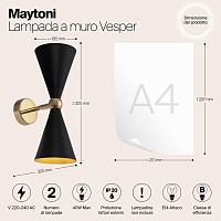 Maytoni Modern Vesper Настенный светильник (бра) цвет: золото MOD108WL-02GB