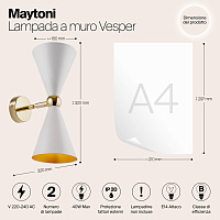 Maytoni Modern Vesper Настенный светильник (бра) цвет: золото MOD108WL-02WG