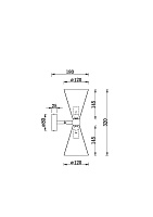 Maytoni Modern Vesper Настенный светильник (бра) цвет: золото MOD108WL-02WG