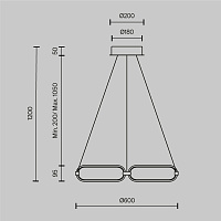 Maytoni Modern Chain Подвесной светильник цвет: никель MOD017PL-L50N