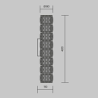 Maytoni Modern Talento Настенный светильник (бра) цвет: хром DIA008WL-02CH