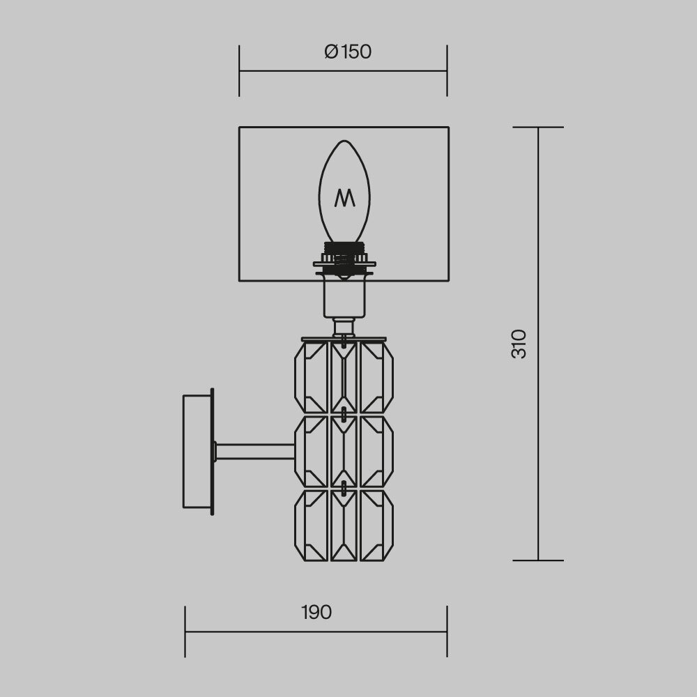 Maytoni Modern Talento Настенный светильник (бра) цвет: хром DIA008WL-01CH