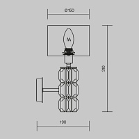 Maytoni Modern Talento Настенный светильник (бра) цвет: хром DIA008WL-01CH