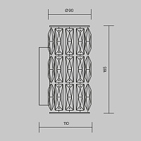 Maytoni Modern Talento Настенный светильник (бра) цвет: хром DIA008WL-1CH