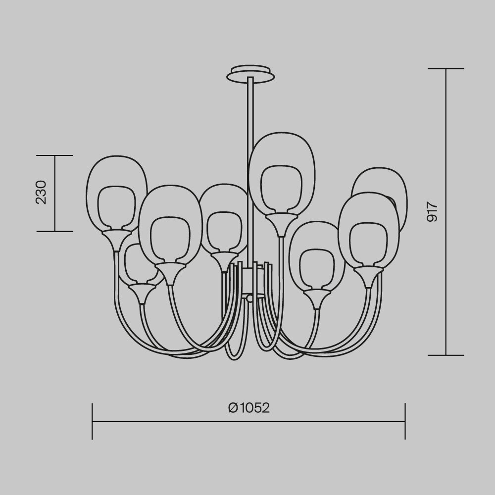 Maytoni Modern Aura Подвесной светильник цвет: латунь MOD016PL-08BS