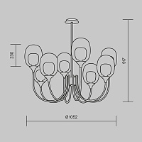 Maytoni Modern Aura Подвесной светильник цвет: латунь MOD016PL-08BS