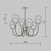 Maytoni Modern Aura Подвесной светильник цвет: латунь MOD016PL-06BS