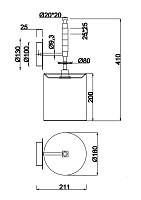 Maytoni Modern Torony Настенный светильник (бра) цвет: хром MOD066WL-01CH