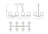 Maytoni Modern Landmark Подвесной светильник цвет: хром MOD040PL-08CH