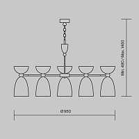 Maytoni Modern Cloches Подвесной светильник цвет: латунь MOD113PL-07W