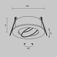 Maytoni Technical Wink Встраиваемый светильник цвет: черный DL061-GU10-B