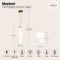 Maytoni Modern Collar Подвесной светильник цвет: золото P069PL-L17G3K