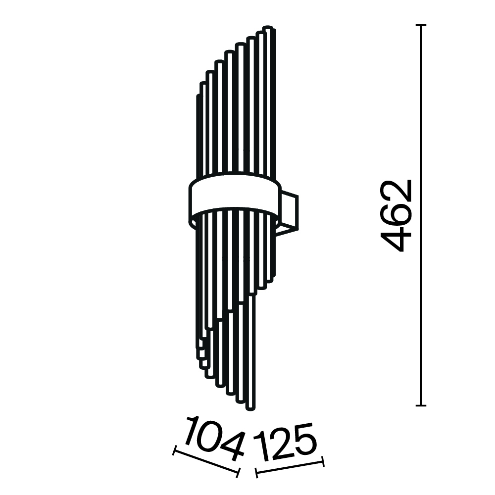 Maytoni Modern Frame Настенный светильник (бра) цвет: золото MOD174WL-02G