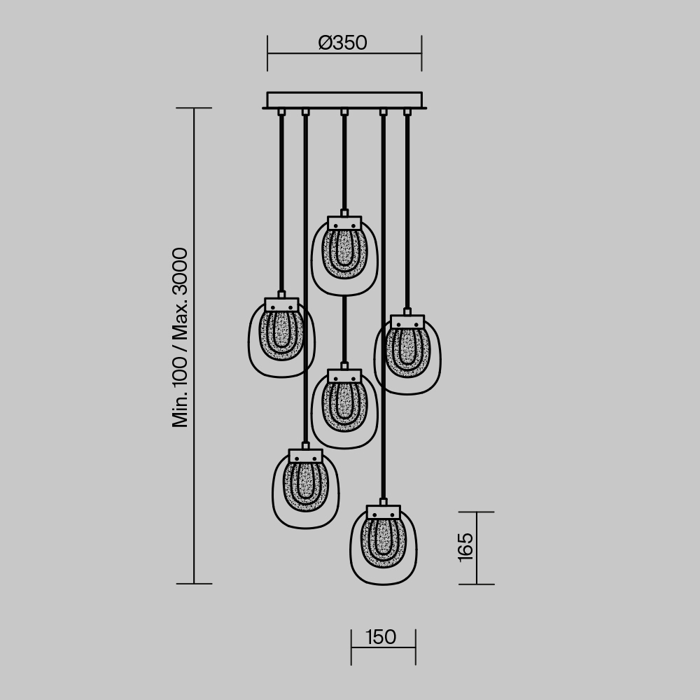Maytoni Modern Biology Подвесной светильник цвет: латунь MOD367PL-L18BBSK