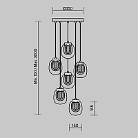 Maytoni Modern Biology Подвесной светильник цвет: латунь MOD367PL-L18BBSK