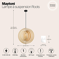 Maytoni Modern Roots Подвесной светильник цвет: черный MOD197PL-01W2