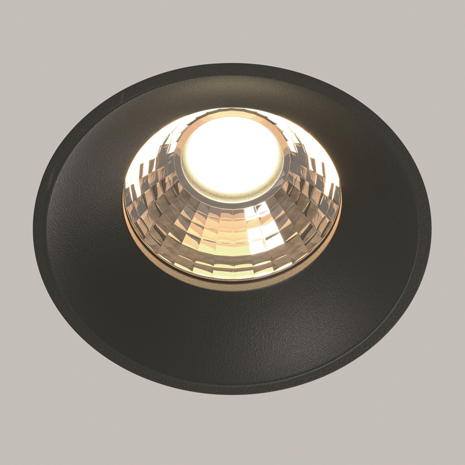Maytoni Technical Round Встраиваемый светильник цвет: черный DL058-12W3K-TRS-B
