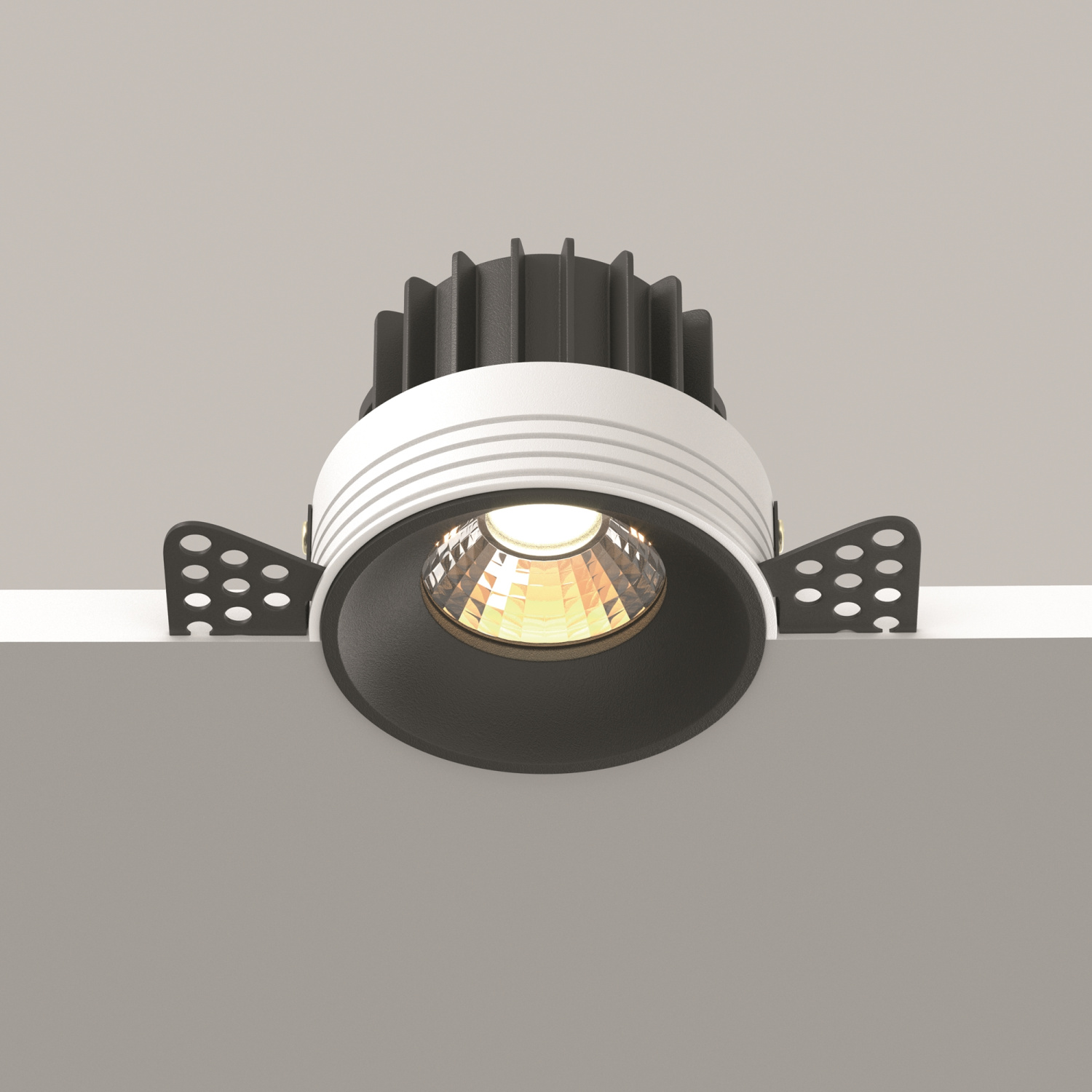 Maytoni Technical Round Встраиваемый светильник цвет: черный DL058-12W3K-TRS-B