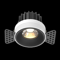 Maytoni Technical Round Встраиваемый светильник цвет: черный DL058-12W3K-TRS-B