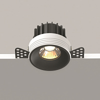 Maytoni Technical Round Встраиваемый светильник цвет: черный DL058-12W3K-TRS-B